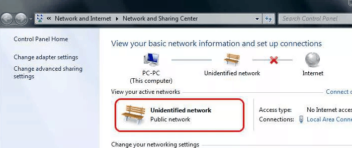 unidentified network